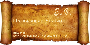 Ebenspanger Vivien névjegykártya